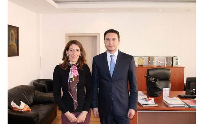 Ніколіна Ангелкова і Даніель Мітов на зустрічі по обговоренню візового режиму
