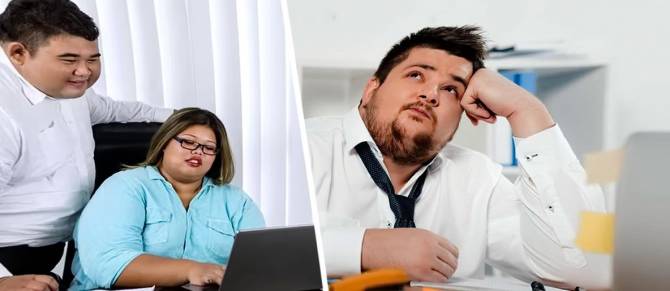 причини, чому офісні робітники частіше набирають зайву вагу